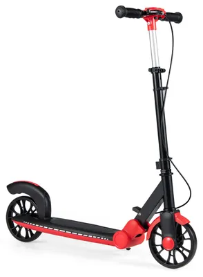 Produktbild von KOMFOTTEU Cityroller, höhenverstellbarer Scooter bis 100 kg belastbar, Kinderroller mit 2 LED Rädern, Tretroller mit Hinterradbremse & Handbremse, klappbarer Kickscooter für Kinder, Jugendliche & Erwachsene