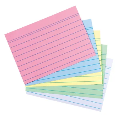 Image de herlitz 50019373 herlitz fiches, DIN A7, lignées, couleurs assorties