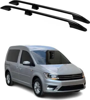 Zdjęcie produktu dla Długie relingi dachowe do VW Caddy IV 2015-2020 L1 Aluminium Czarne