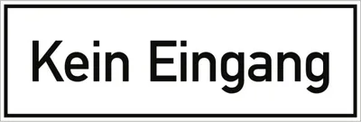 Produktbild von Dreifke® Kein Eingang, Folie, 300x100 mm