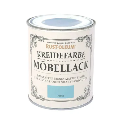 Produktbild von Rust Oleum Shabby Kreidefarbe Möbellack Petrol mattes Finish 750ml