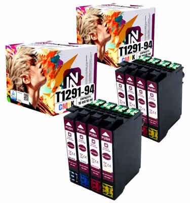 Produktbild von Inkdigo Tintenset T1291-T1294 für Epson Stylus SX425, BX925FWD, SX525WD, SX620FW – CMYK, 64 ml,, KI-generiertes Bild