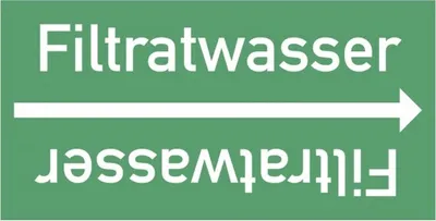 Produktbild von Dreifke® Rohrleitungsband Filtratwasser, DIN 2403, ab Ø 15mm, grün/weiß, 33m/...