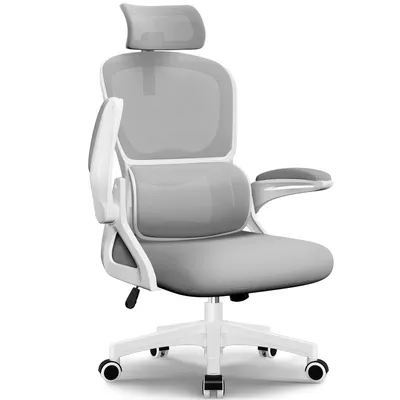 Produktbild von Hiazurm Bürostuhl, Schreibtischstuhl, bürostuhl ergonomisch mit Verstellbaren Armlehnen, höhenverstellbar,S-förmige Lendenstütze,Chefsessel 150kg