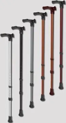 Produktbild von Gehstock Handy verstellbar, anatomischer Griff>>>>Farbe: schwarz links