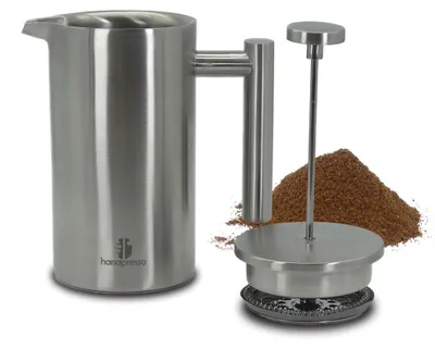 French Press Edelstahl 0,6 L doppelwandig isoliert inkl. Filter