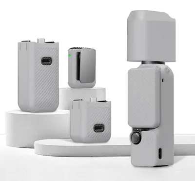 Image de Pour DJI OSMO Pocket 3 6-en-1 Kit de protection en silicone TPU Cover (Gris)