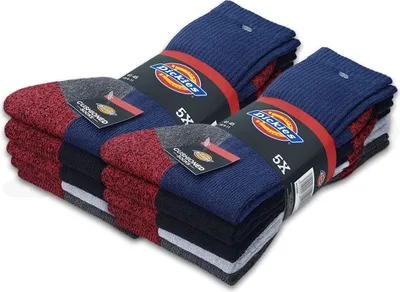 Produktbild von 10 Paar Dickies® CUSHIONED CREW Work Socks Herren Arbeitssocken Business Socken Strümpfe in Farbmix und Größe 46-50