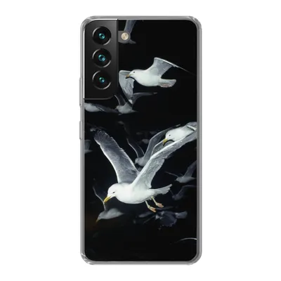 Produktbild von MuchoWow® Handyhülle Schutzhülle Hülle für Samsung Galaxy S22 Vogel - Schwarz - Schwarm Silikon Softcase Handy Hülle - Mobiltelefonhülle