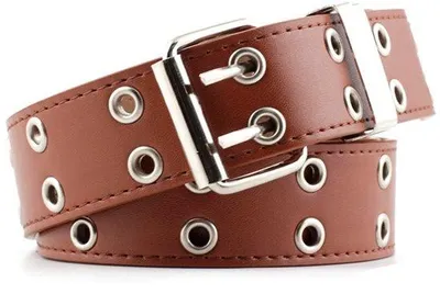 Obrázek produktu pro Černý punkový opasek, šířka 110 cm, s dvojitými nýty