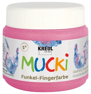 Glitzer-Fingerfarbe Rosa 150 ml, vegan, auswaschbar
