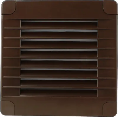 Produktbild von Lüftungsgitter Gitter Abluftgitter Lamellengitter Belüftung Entlüftung Zuluftgitter Ablufteckig 100 x 100 mm Insektenschutz wählbar braun nein