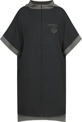 Produktbild von Unisex Badeponcho aus Bambusviskose (aus Bambuszellstoff) mit Kapuze, Reißverschluss, Bauchtasche, atmungsaktiv und wärmend