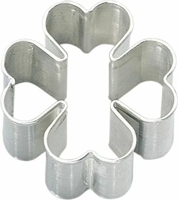 Immagine prodotto di Birkmann Ausstechform Kleeblatt, Ausstecher, Plätzchenform, Keks, Plätzchen, Weißblech, 4 cm, 122123
