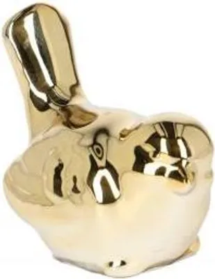 Produktbild von Keramikfigur eines goldenen Vogels 10 x 5,5 x 8 cm | DKC994-24