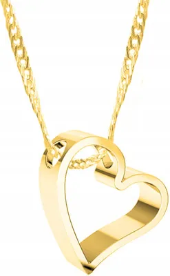 Immagine prodotto di Catena d'oro con ciondolo a cuore, argento 925