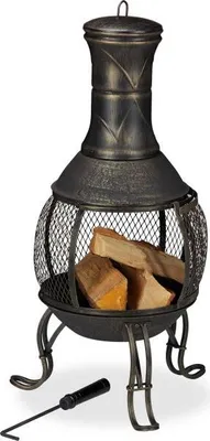 Obrázok produktu pre Záhradný krb, čierno zlatý RD30262