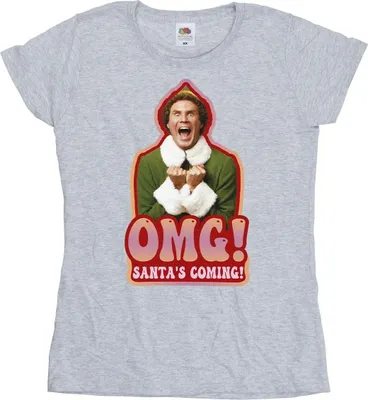Produktbild von Elf - "Santa's Coming" T-Shirt für Damen BI19474 (S) (Grau)