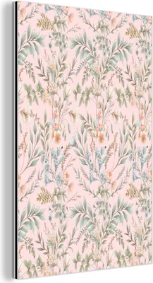 Obrázok produktu pre Nástenná dekorácia Kovový kovový obraz Wall Art 20x30cm Kvety - pastelové - vintage Muchowow Hliníkové obrazy