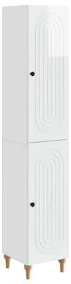 Immagine prodotto di vidaXL Set di due armadi, bianco lucido, materiale composito di legno
