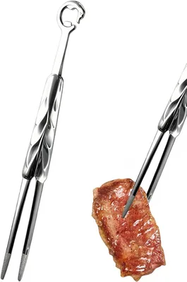 Image de Pince de cuisine Kochpinzette, 32 cm, en acier inoxydable, pour barbecue