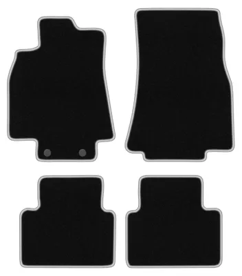 Immagine prodotto di Tappetini in moquette per Mercedes A- Klasa W169 2004-2012 (hatchback) – set 4 pezzi, nero/argento, su misura – Wielganizator CARLUX
