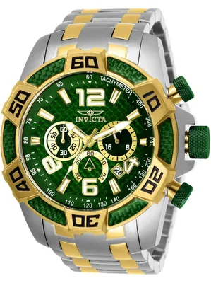 Produktbild von Invicta Pro Diver - SCUBA 25857 Herrenuhr - Quarzwerk - Edelstahl mit grünem Zifferblatt - 50 mm