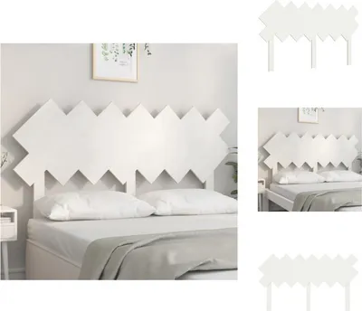 Produktbild von vidaXL Bett-Kopfteil Weiß 141x3x80,5 cm Massivholz Kiefer -  Kopf- & Fußenden