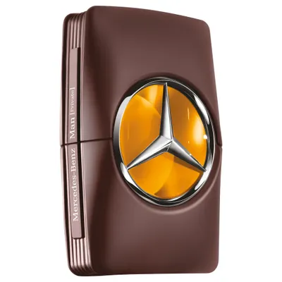 A product shot of a Mercedes Benz Man Private Eau de Parfum bottle.