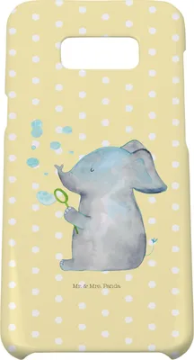 Produktbild von Mr. & Mrs. Panda Samsung Galaxy S8 plus Handyhülle  Elefant Seifenblasen - Gelb Pastell - Geschenk, Heimat, Cover, Handy, Liebesspruch, Elefanten, Lustige Sprüche, Liebe