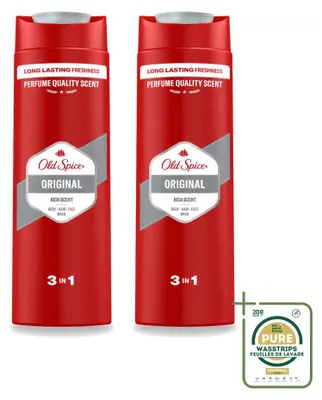 Immagine prodotto di 2 flaconi di bagnoschiuma 3-in-1 Old Spice Original - 400 ml - Confezione risparmio - 2 pezzi