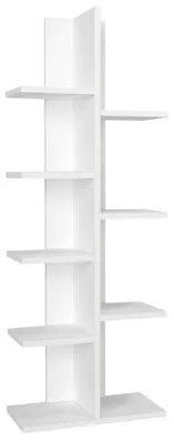 Image de Bibliothèque en panneau mélaminé blanc 45 x 121,8 cm