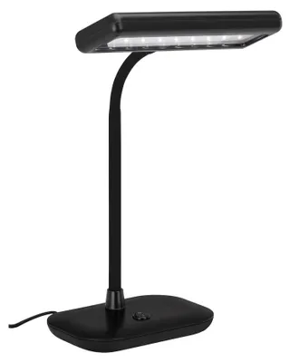 Obrázok produktu pre LED stolná lampa Kancelárska lampa 7,5 W krk lampy otočný a výkyvný čierny Briloner