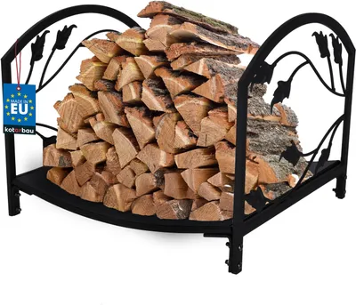 Immagine prodotto di KOTARBAU® Rastrelliera per legna da ardere Rastrelliera per legna da ardere 40 X 37 X 31 cm Accessori per caminetto Rastrelliera per legna da ardere per caminetto Rastrelliera per legna da ardere Metallo Nero Stoccaggio per legna da ardere Scaffale per legna da ardere