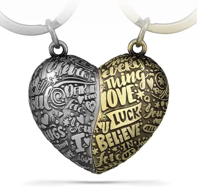 Immagine prodotto di Portachiavi a forma di cuore, puzzle per coppie, 1 pezzo