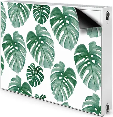 Produktbild von Magnet Heizung Verkleidung Abdeckung Heizung Heizkörperabdeckung 100x60 cm  - Monstera, Blätter
