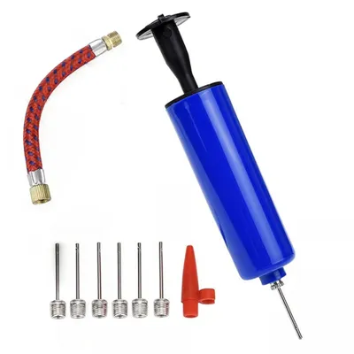 Produktbild von 10-teilige Ballpumpe Ballpumpe Luftpumpe für Basketball,Fußball,Volleyball,Rugby Sportbälle,1 Schlauch,7 Nadeln,1 Luftdüse und 1 Schlauch