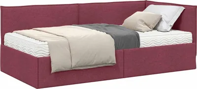 Produktbild von vidaXL Eckbettgestell mit Matratze mit Kopfteil 2 pcs Grau Samt