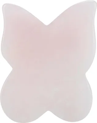 Immagine prodotto di Pietra da massaggio naturale in quarzo rosa a forma di farfalla, cristallo curativo, raschietto, massaggio facciale