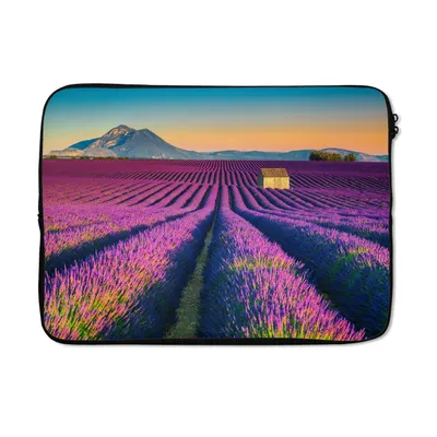 Produktbild von MuchoWow® Laptop Hülle 13 Zoll Lavendel - Berg - Blumen Laptoptasche - Laptophülle - Sleeve - Rundumschutz