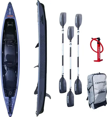 Produktbild von Carptour 480 Aufblasbares Kayak Kajak PVC | Angelboot 280x80cm für See & Angeln