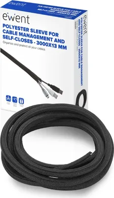 Image de Organisateur de Câbles Ewent EW1559 avec Fermeture 3000x13mm 3m Noir