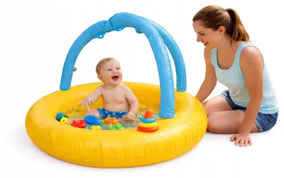 Zdjęcie produktu dla Basen dmuchany dla niemowląt 100x85x65 cm brodzik dziecięcy do ogrodu