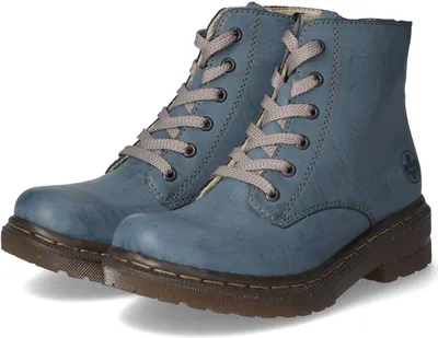 Obrázok produktu pre Rieker dámske členkové topánky so šnurovaním na zips s priehľadnou podrážkou 78240, veľkosť:38 EU, farba:Blue