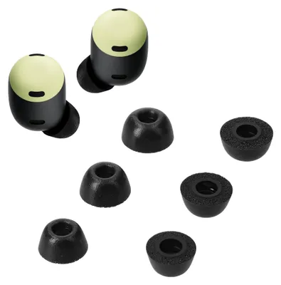 Produktbild von kwmobile 6x Aufsätze für Google Pixel Buds Pro Ersatz Ohrstöpsel - 3 Größen - Ear Tips für In-Ear Kopfhörer - Zubehör Ersatzpolster in Schwarz matt