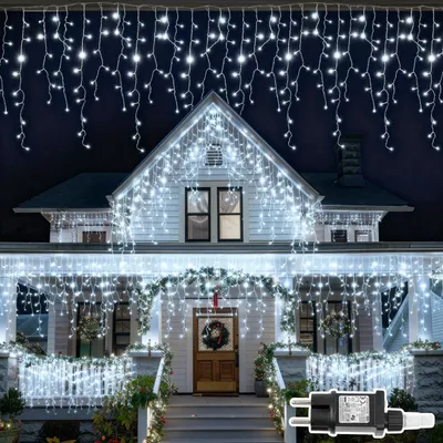 Lichtsnoer 5 m, 216 LEDs, warmweiß, IP44, Timer, 8 Modi