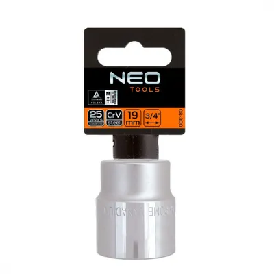 Obrázek produktu pro NEO TOOLS Dvanáct čtyřhranných nástrčných hlavic 3/4", 22 mm