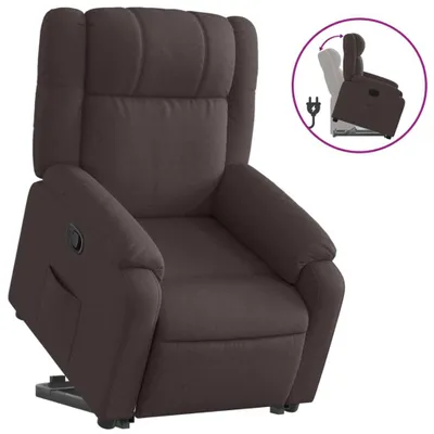 Produktbild von vidaXL Relaxsessel mit Aufstehhilfe Dunkelbraun Stoff