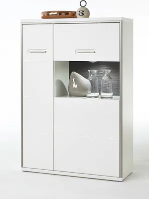 Produktbild von Highboard Trento 2 | weiß Hochglanz | ohne Beleuchtung
