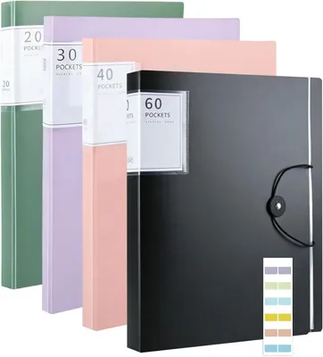 Produktbild von Dokumentenmappe A4, 4 Stück, Kunststoff, für Büro